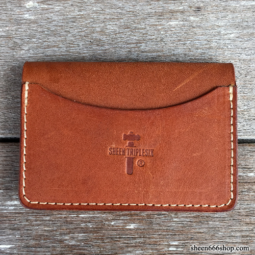 575 #054 LTD Card Holder Cow Leather tan/natural